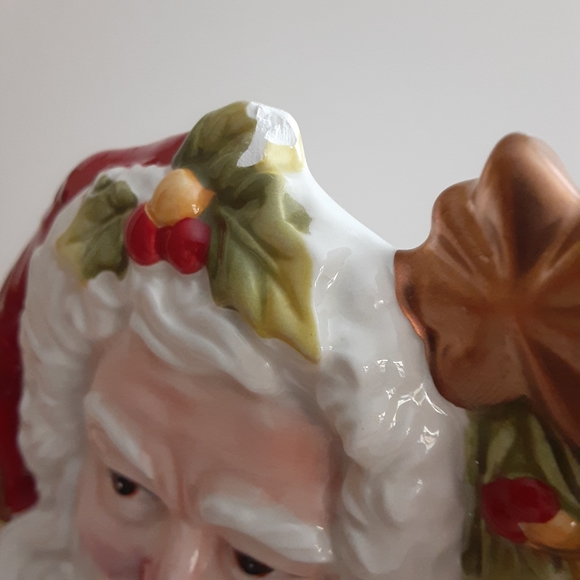 Fitz & Floyd DAMASK HOLIDAY Christmas Santa Serving Decorative Canape Plate - Picture 7 of 13